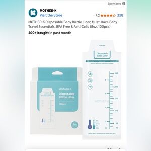 Mother-K Disposable Bottle Liners